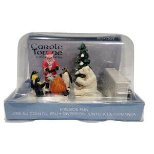 Carole Towne Collection Fireside Fun Figurine Santa Polar Bear Penguins